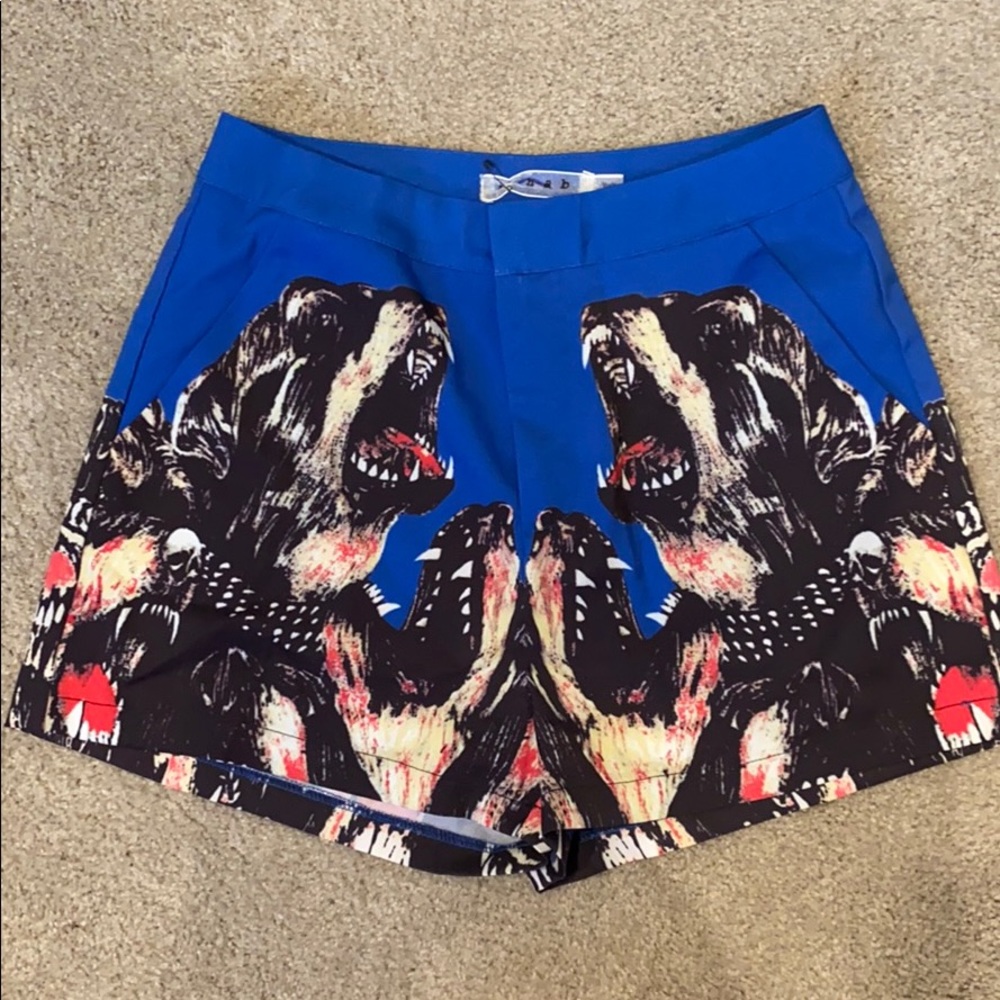 High waisted rottweiler shorts